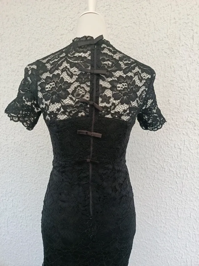 Robe noire dentelle Molly Bracken taille S - photo numéro 3