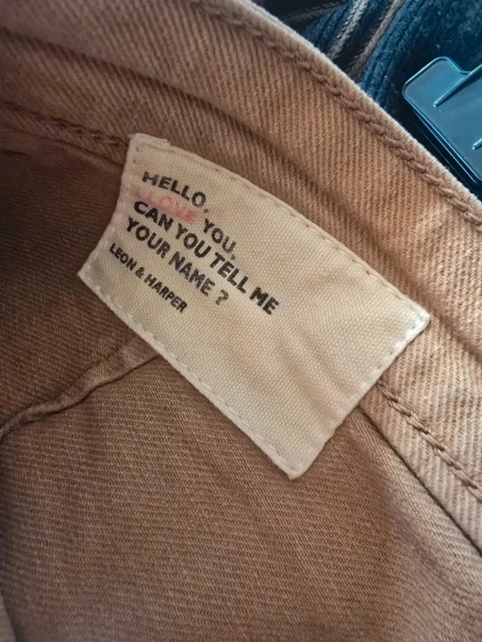 Jean évasé flare camel leon & harper taille 38 - photo numéro 3
