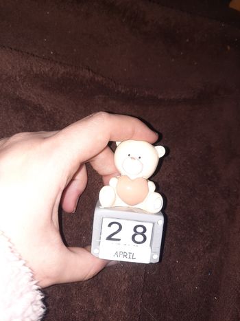 Petit ourson date anniversaire naissance céramique