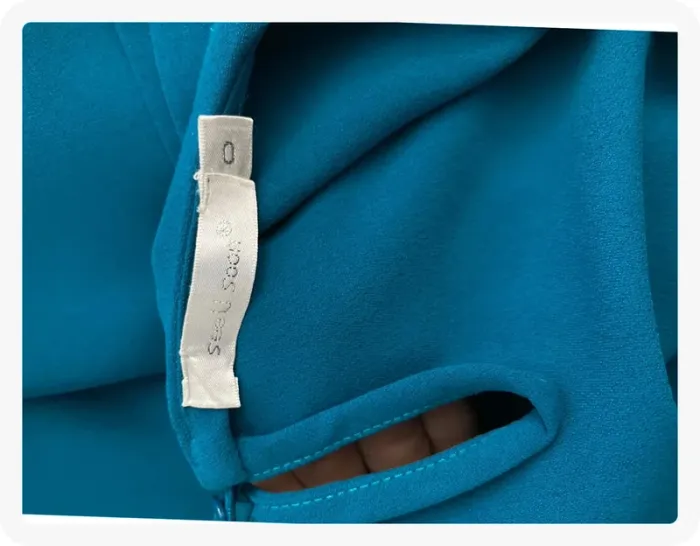 Blouse bleu canard et perles See U soon - photo numéro 5