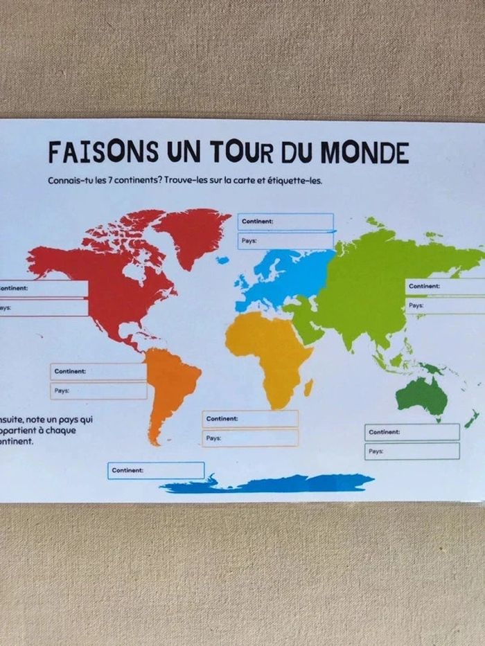 Carte du monde à remplir - photo numéro 4