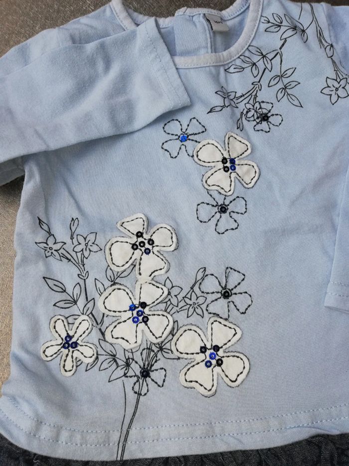 Ensemble bleu 12 mois fille - photo numéro 3