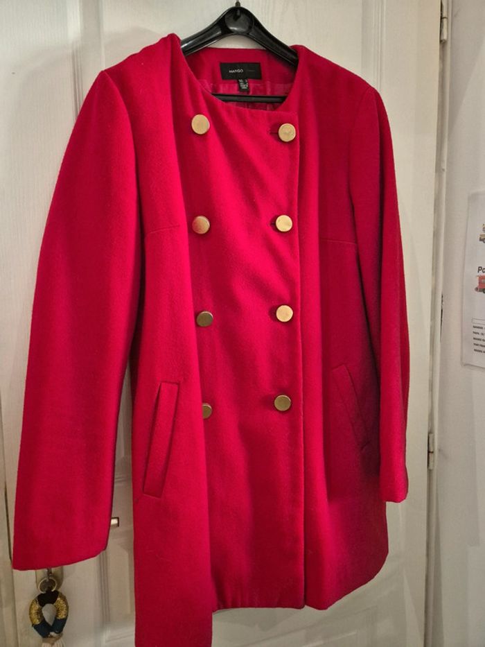 Manteau rouge #mango L