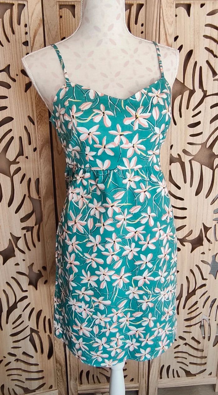 Robe fine bretelles imprimée fleurs Camaïeu - photo numéro 4