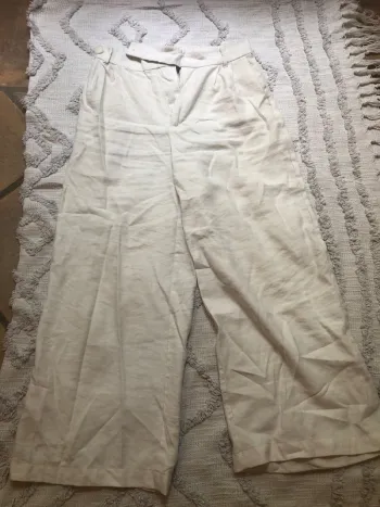 Pantalon lin taille 36 stradivarius