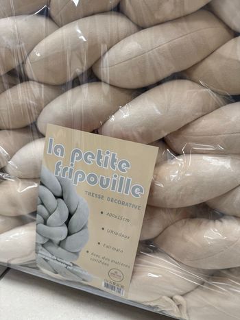 Tresse de lit beige 4m