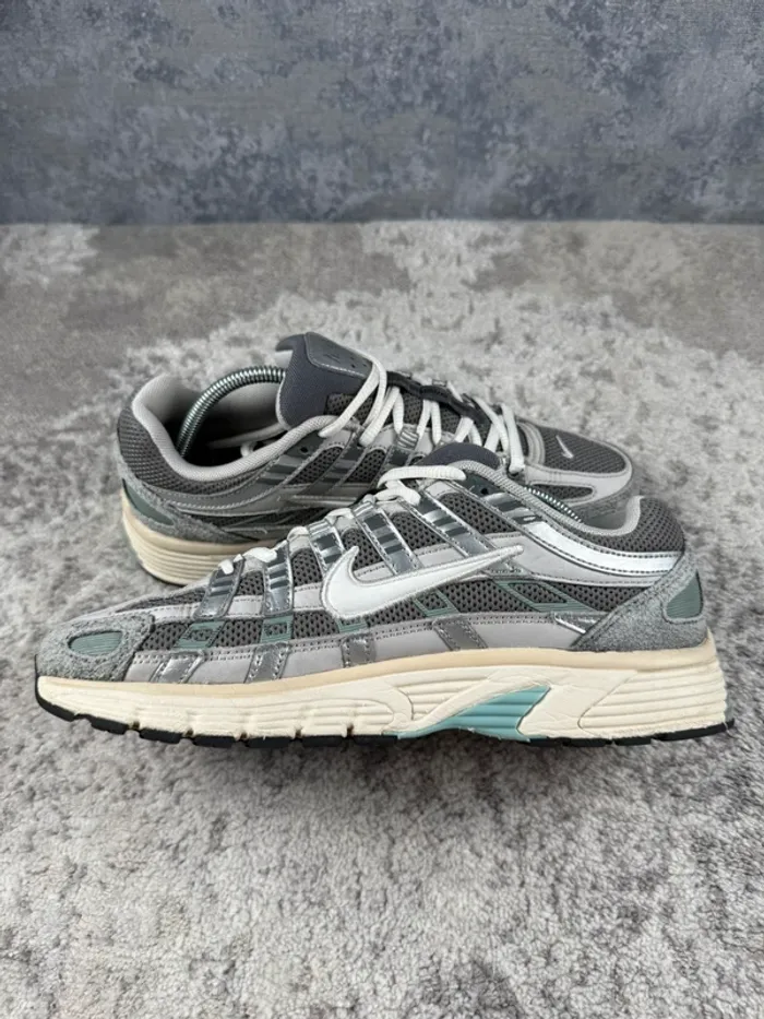 Nike P-6000 Running Flat Pewter - Grey & Green & Beige - photo numéro 7
