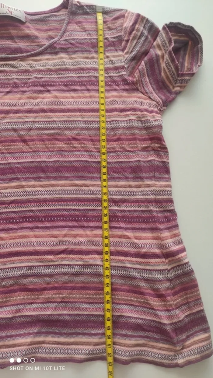Tee shirt rayé prune Armand Thiery - photo numéro 7
