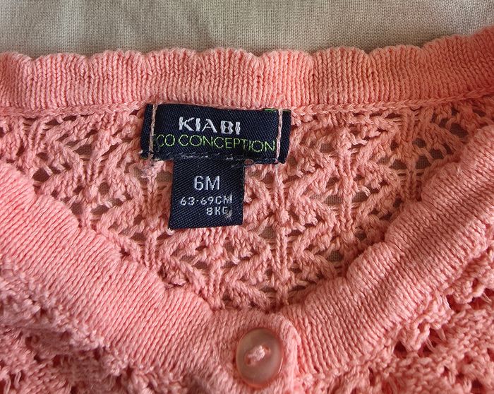 Kiabi Gilet Maille Ajourée Rose 6 mois Très bon état - photo numéro 4