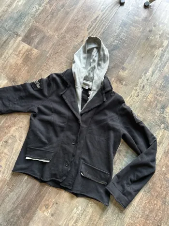Gilet sweat capuche bicolore