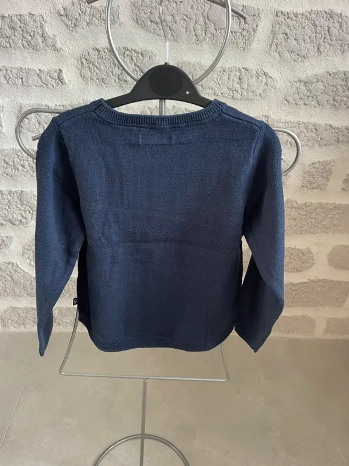 Pull fille chat bleu marine 4 ans okaidi - photo numéro 3