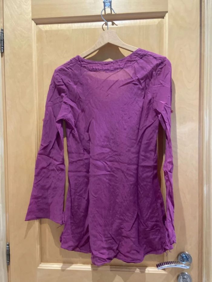 Tunique violette montan en soie - photo numéro 2