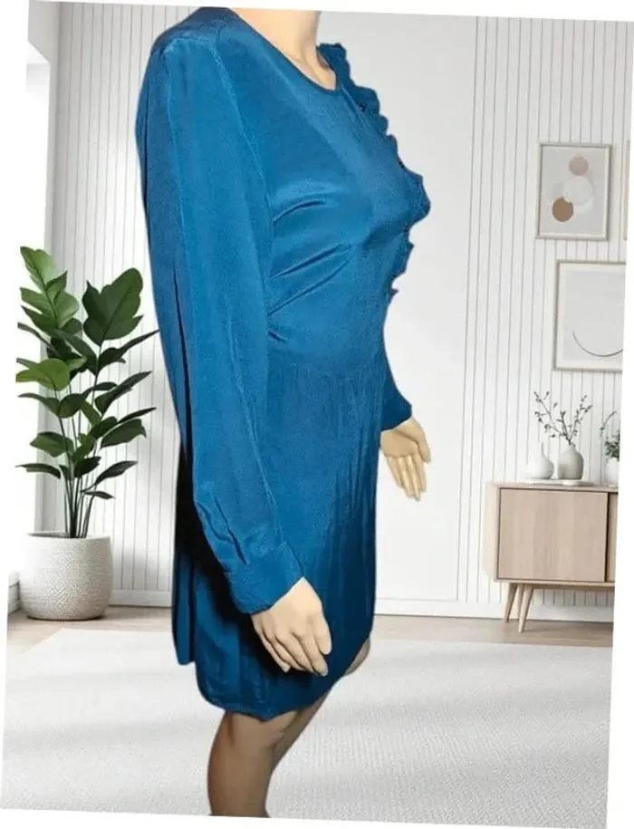 robe midi Cyrillus bleu extensible taille XXL - photo numéro 5