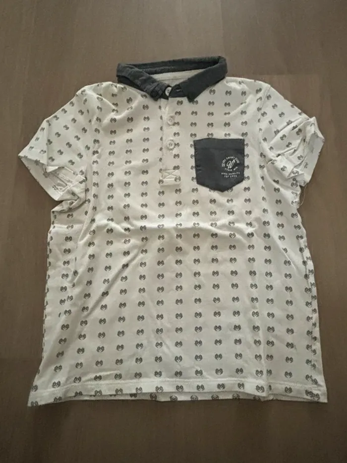 Polo 8 ans orchestra gris