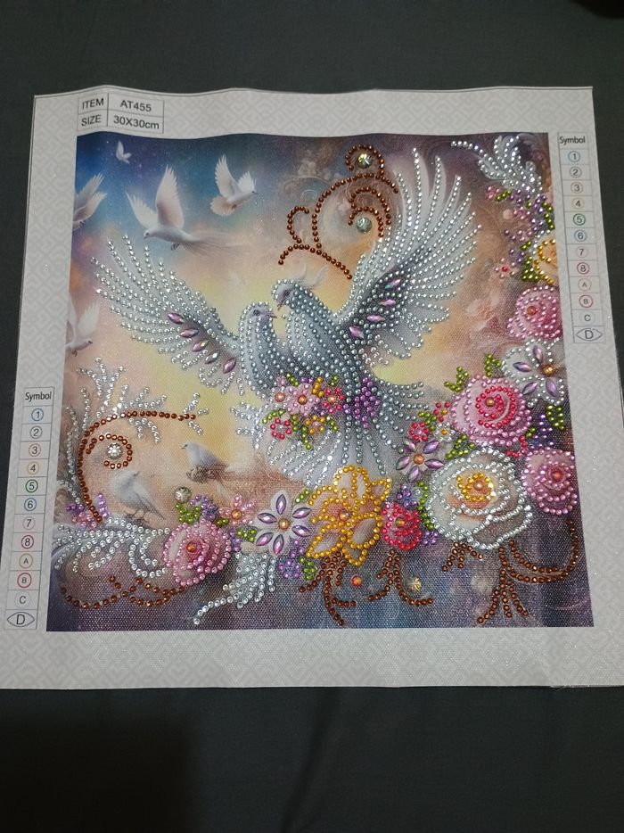 Broderie diamant prêt à encadrer 30x30 cm