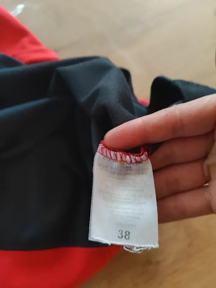 Robe Mini Cache Cache Rouge, Taille 38 - Style Color Block Tendance ! - photo numéro 6
