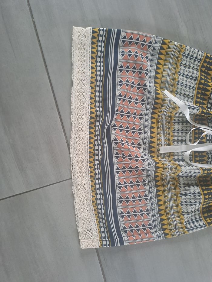 Jupe courte Multicolore Neuve Agathe Velmont Taille 38 - photo numéro 3