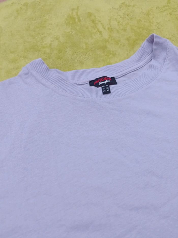 Tee shirt mauve Jennyfer taille XS - photo numéro 2