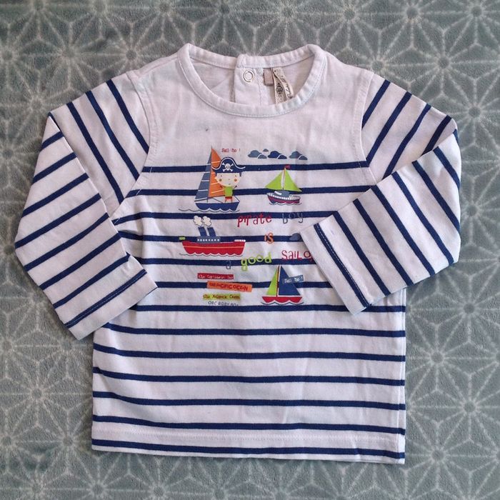 Tee-shirt style marinière Orchestra - 9 mois