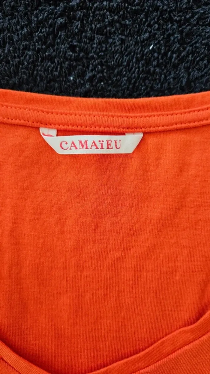 Camaïeu- Tee shirt - 100% coton - Taille S - photo numéro 3