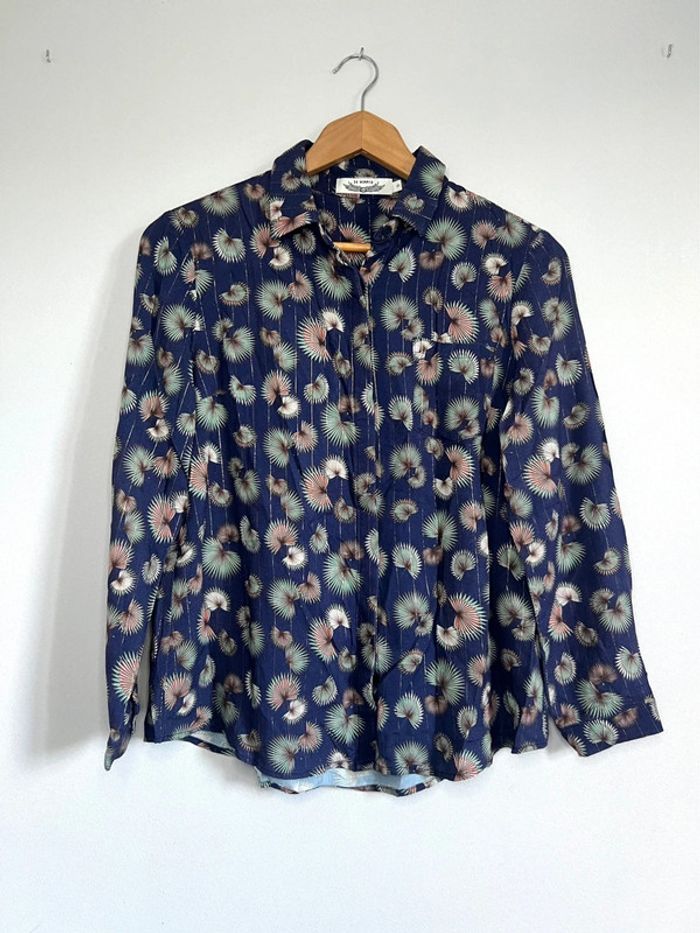 Chemise à motifs it Hippie bleu marine