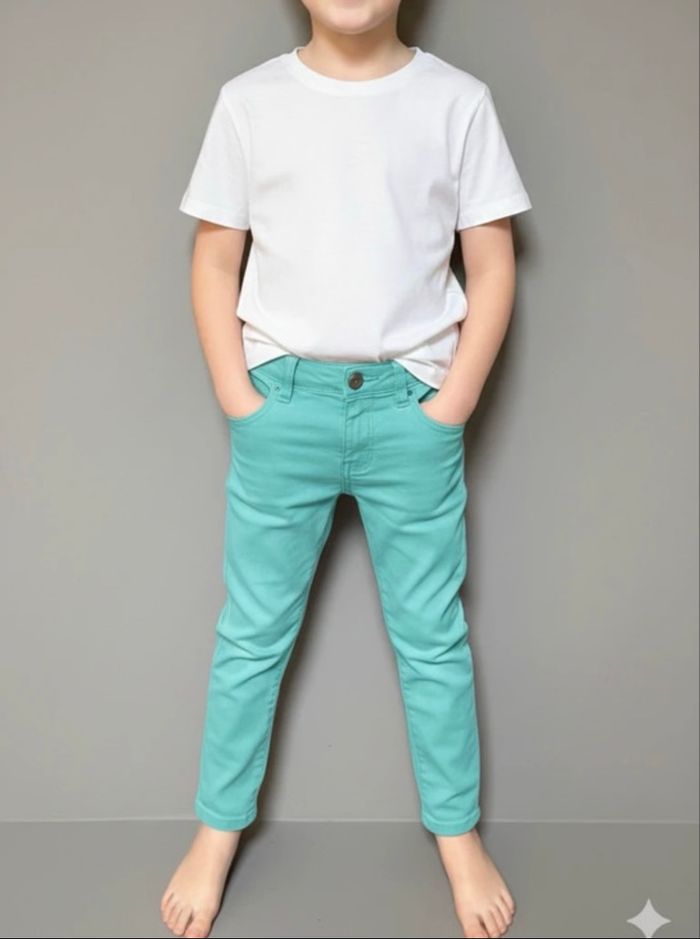 🍃 Jean garçon turquoise / bleu clair – Orchestra – Taille 6 ans – Bon état