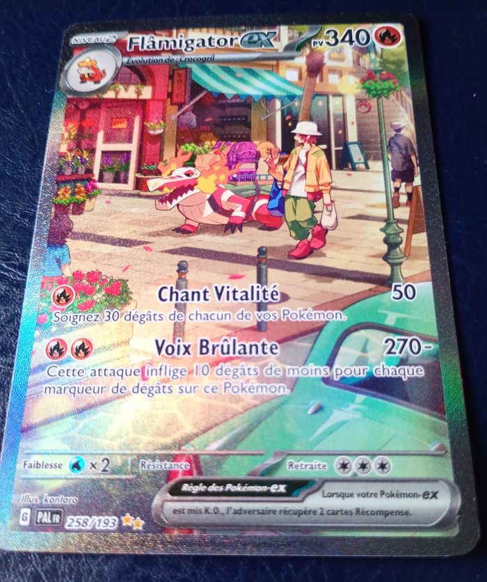 Carte Pokémon Flamigator Ex 258/193 EV02 Évolutions à Paldéa Fr - photo numéro 2
