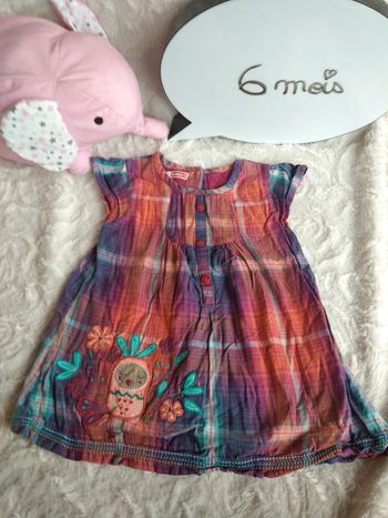 Robe doublée Fille 6 mois Dpam 100% coton