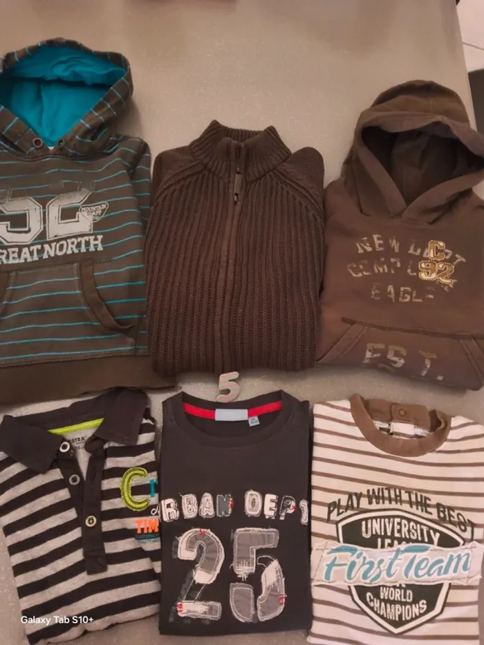 Tres beau lot marron sweat gilet polo shirts