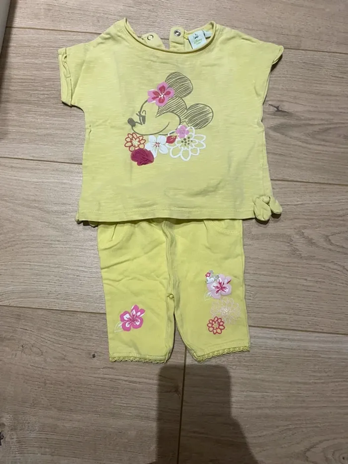 Ensemble minnie vert 6 mois