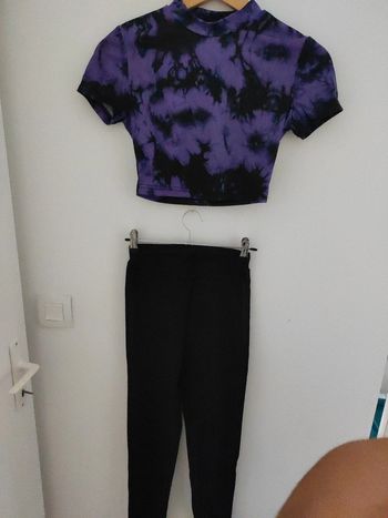 Ensemble slim et t shirt t.XS femme