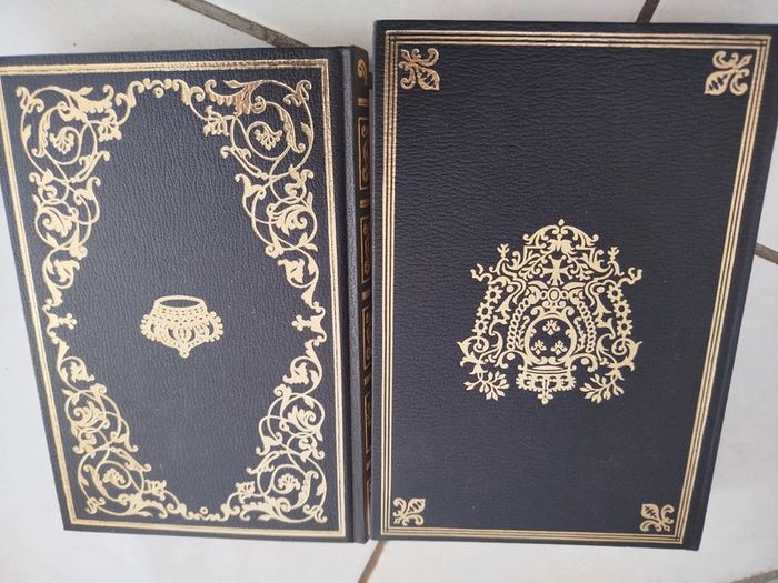 2 encyclopédies vintage noir et doré - photo numéro 2