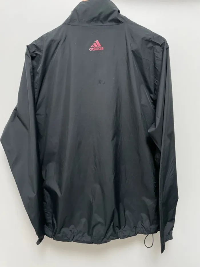 Adidas Climaproof Waterproof Raincoat Jacket Mens Medium Full Zip Long Sleeve Black - photo numéro 4