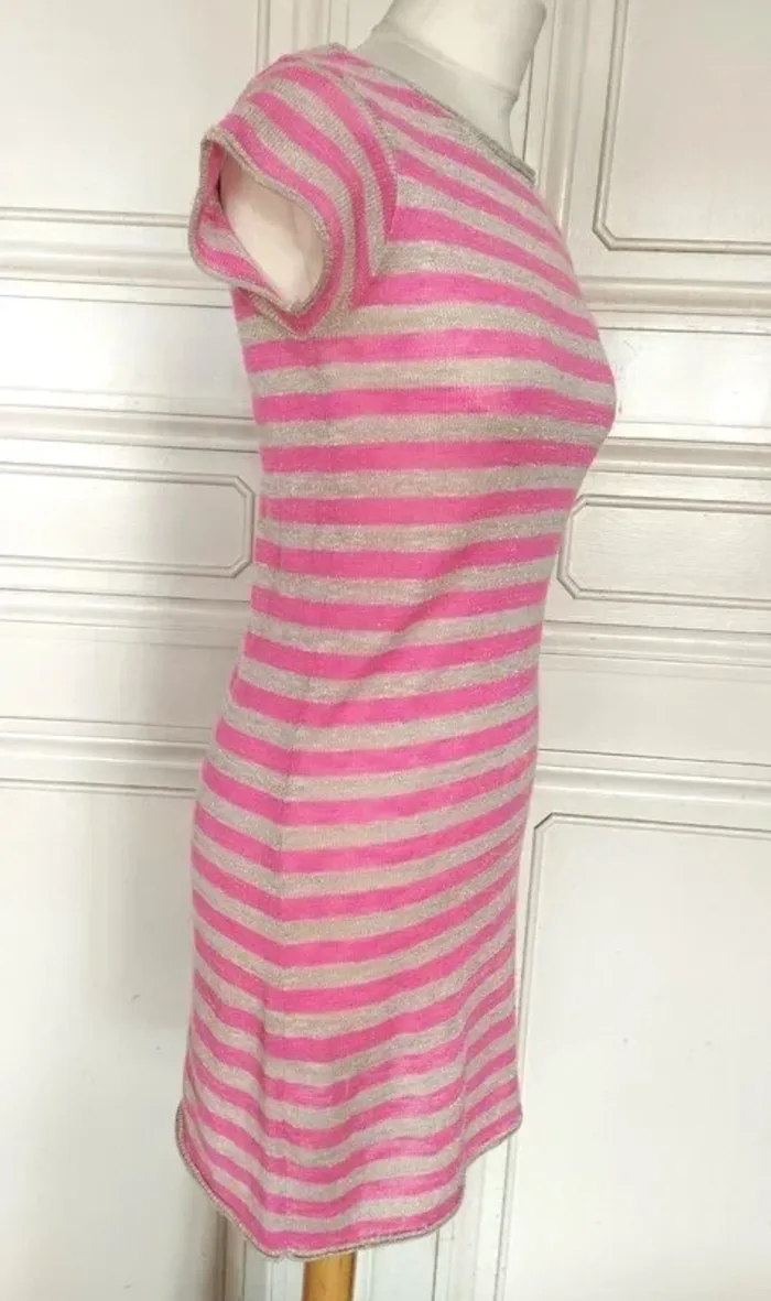 Robe Fine Laine Rose Or TS/M/L - photo numéro 4