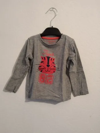 tee shirt manches longues gris in extenso 2 ans garcon