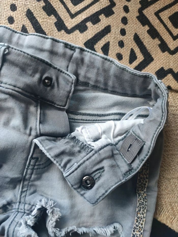 Short gris bandes léopard - photo numéro 3