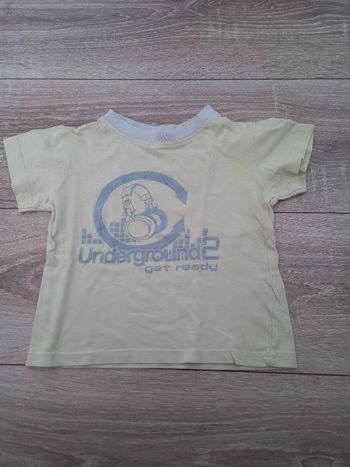 T-shirt jaune manche courte 2 ans