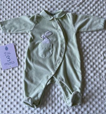 Pyjama vert à col
