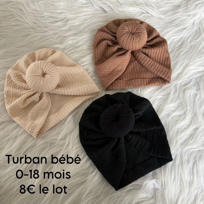 Lot de 3 turbans bébé 0-18 mois