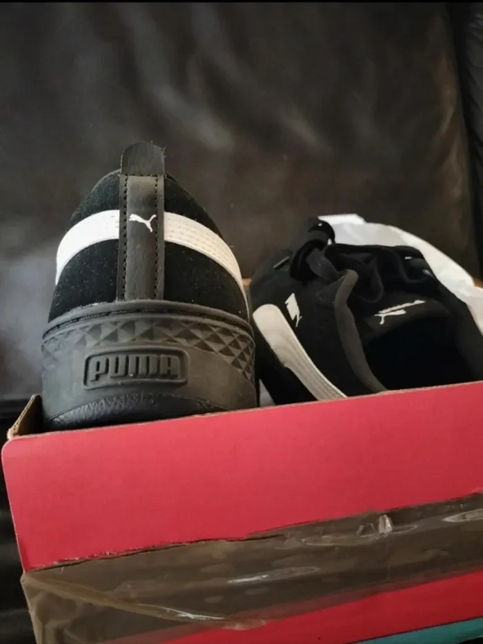 Baskets Puma smash noires et blanches neuves - photo numéro 6