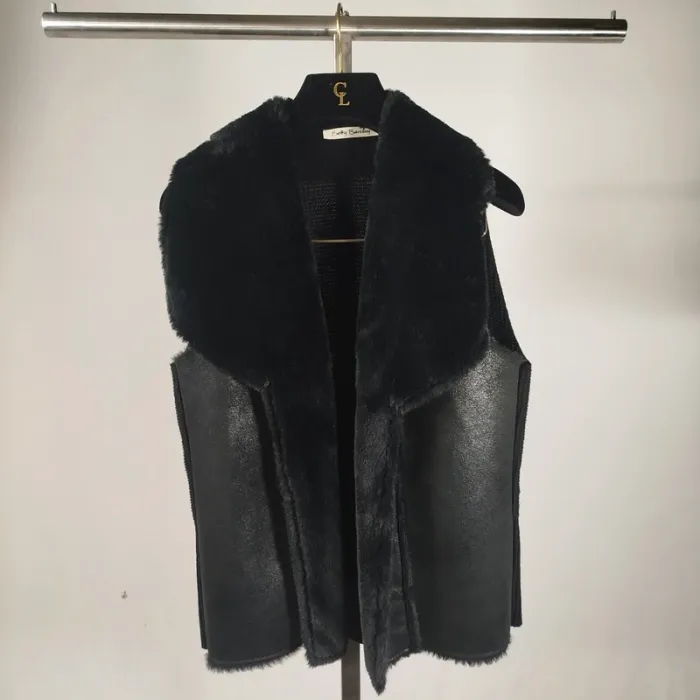 Gilet sans manche fourrure et tricot - Betty Barclay TU A075