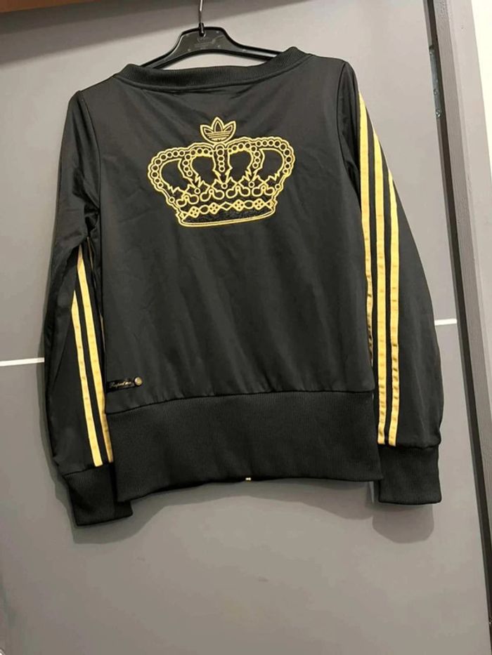 Veste sweat zippé femme  Adidas Respect  Me  M  38  noir  or neuf - photo numéro 6