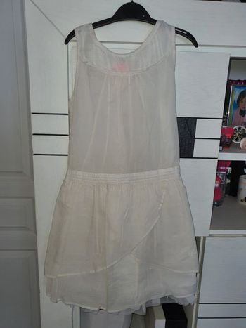 Lcdp robe blanche pailletée 8 ans