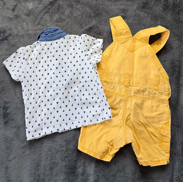 Ensemble salopette Mickey et son polo - photo numéro 2