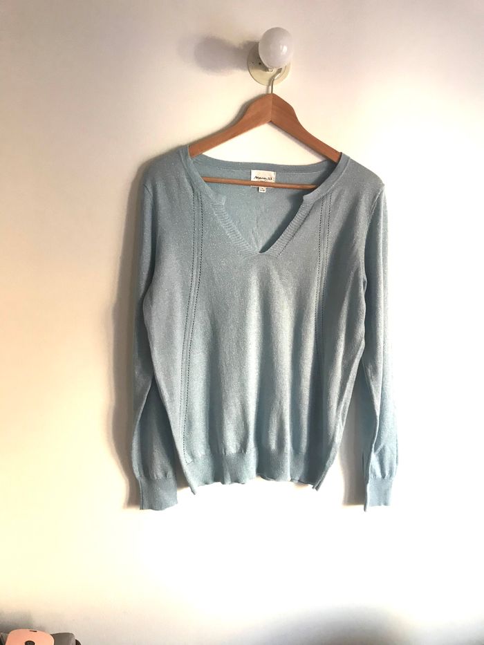 Pull léger bleu clair taille 38 Maison 123