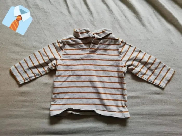 Maillot Col Roulé Rayé "Tape à l'Oeil" - Taille 3 Mois - photo numéro 2