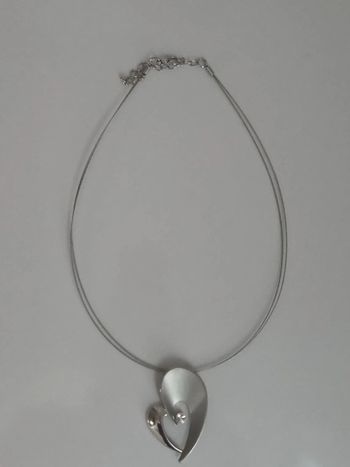 Collier acier coeur