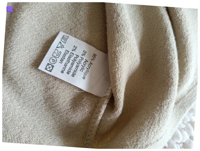 Crop top beige côtelé Sud Express - T2 - style minimal Y2K - photo numéro 5