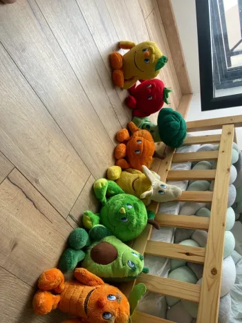 Lot de 8 peluches légumes et fruits