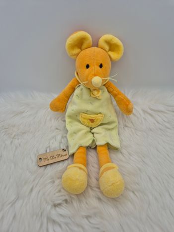 Doudou Souris Orange Vert Jaune Maxita